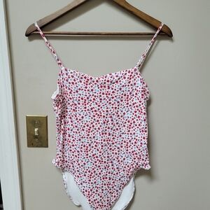 Floral Spaghetti Strap Bodysuit